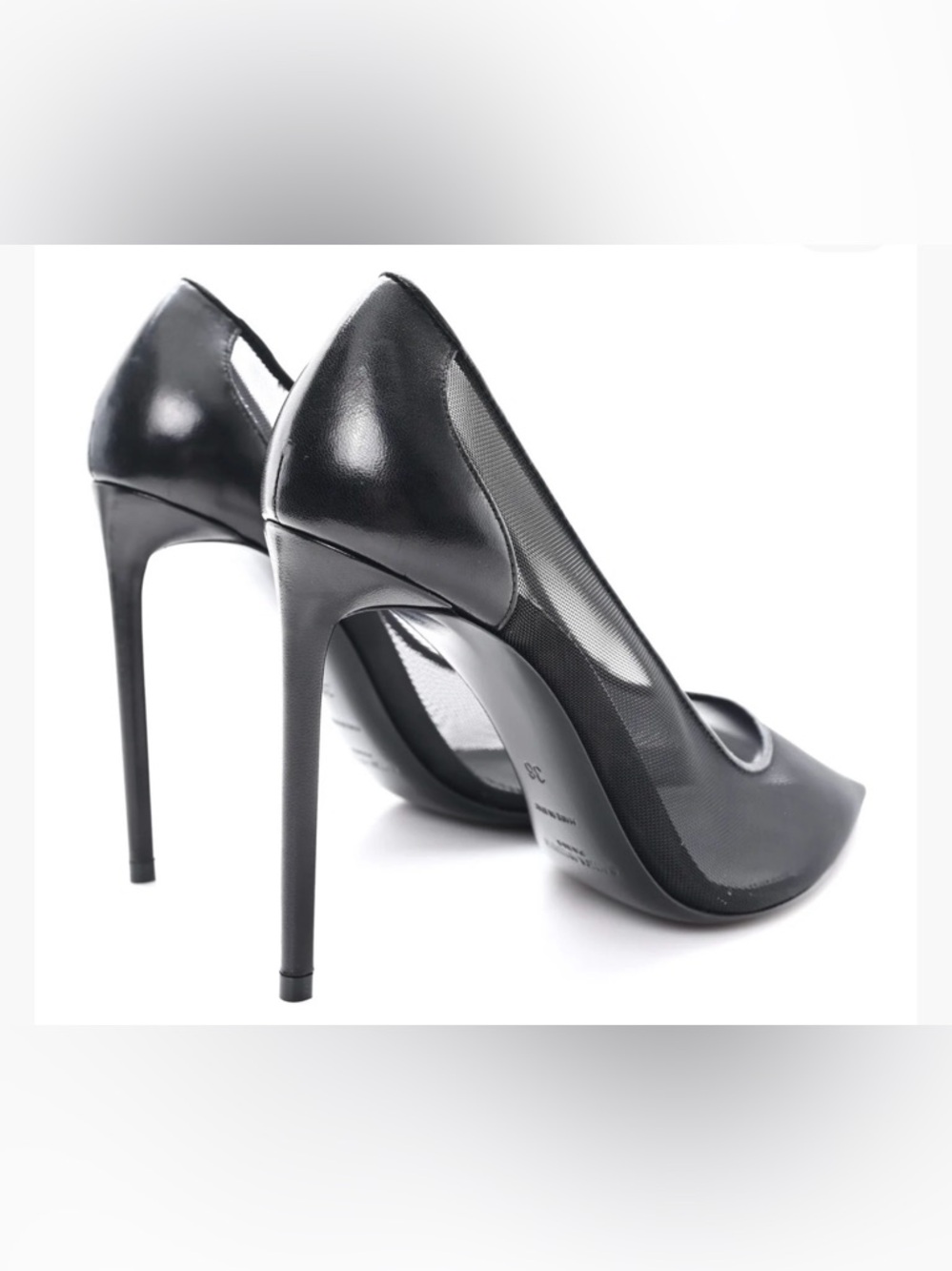 YSL Mesh 105 Anja Pumps Black - Picture 4 of 12